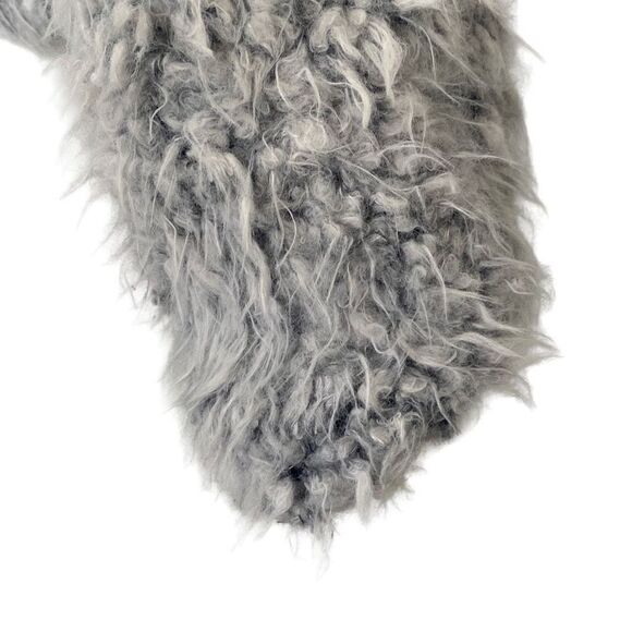 Lulus Womens Grant Grey Faux Fur Colarless Jacket medium - Picture 10 of 14